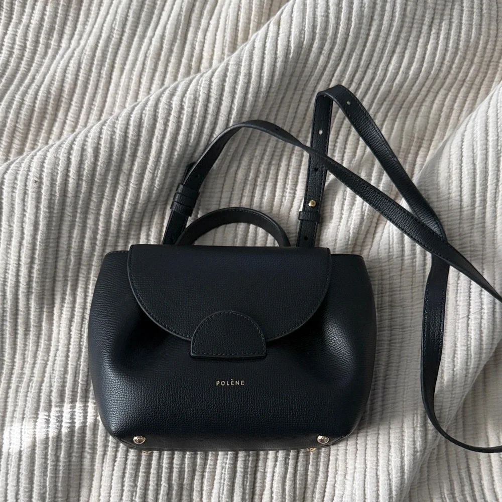 Polene Black Crossbody Bag - Picture 1 of 9